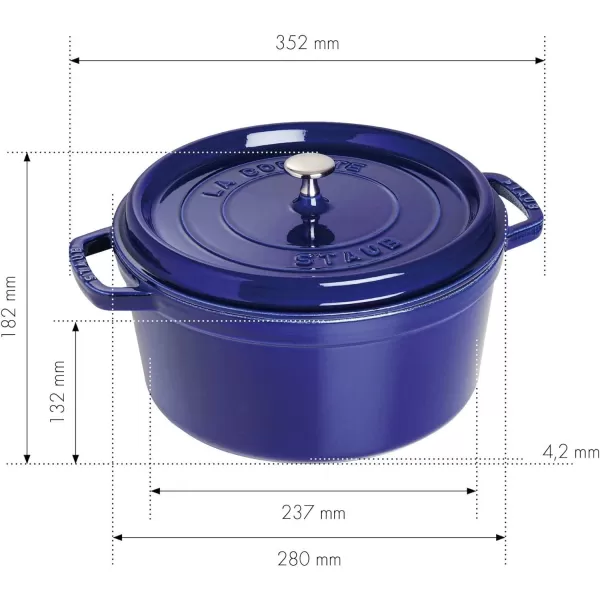 Staub Cast Iron Dutch Oven 5-qt Tall Cocotte, Made in France, Serves 5-6, Matte Black