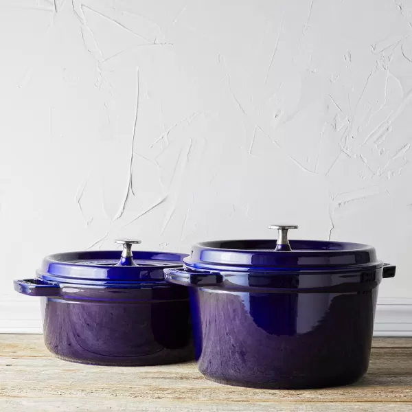 Staub Cast Iron Dutch Oven 5-qt Tall Cocotte, Made in France, Serves 5-6, Matte Black