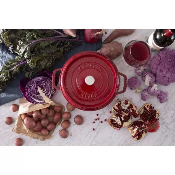 Staub Cast Iron Dutch Oven 5-qt Tall Cocotte, Made in France, Serves 5-6, Matte Black