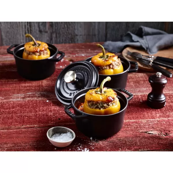 Staub Cast Iron Dutch Oven 5-qt Tall Cocotte, Made in France, Serves 5-6, Matte Black