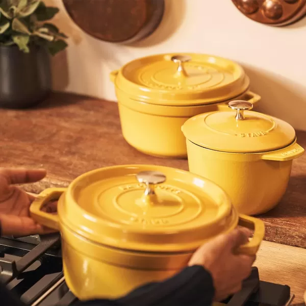 Staub Cast Iron Dutch Oven 5-qt Tall Cocotte, Made in France, Serves 5-6, Matte Black
