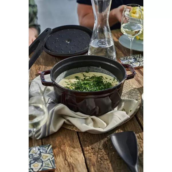 Staub Cast Iron Dutch Oven 5-qt Tall Cocotte, Made in France, Serves 5-6, Matte Black