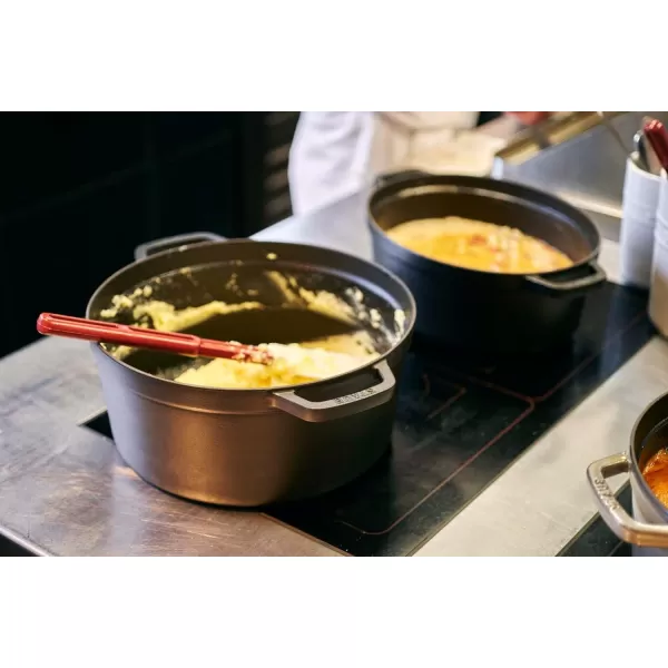 Staub Cast Iron Dutch Oven 5-qt Tall Cocotte, Made in France, Serves 5-6, Matte Black