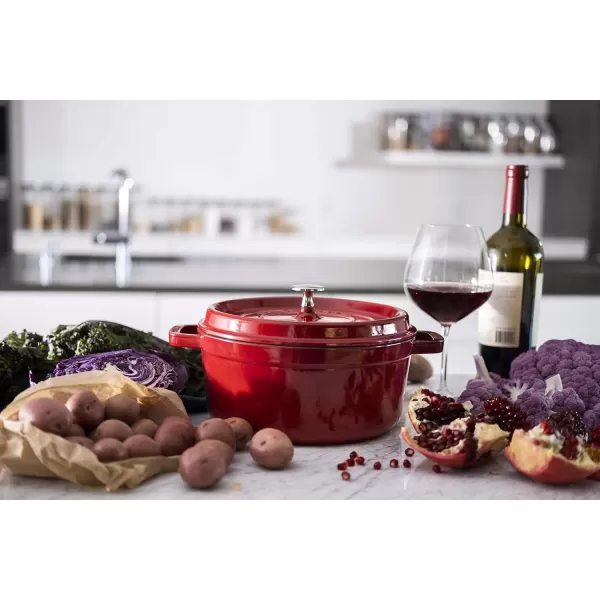 Staub Cast Iron Dutch Oven 5-qt Tall Cocotte, Made in France, Serves 5-6, Matte Black