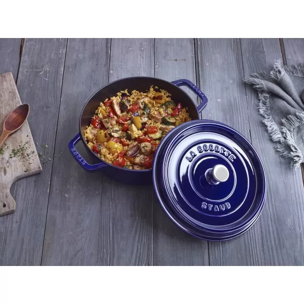 Staub Cast Iron Dutch Oven 5-qt Tall Cocotte, Made in France, Serves 5-6, Matte Black