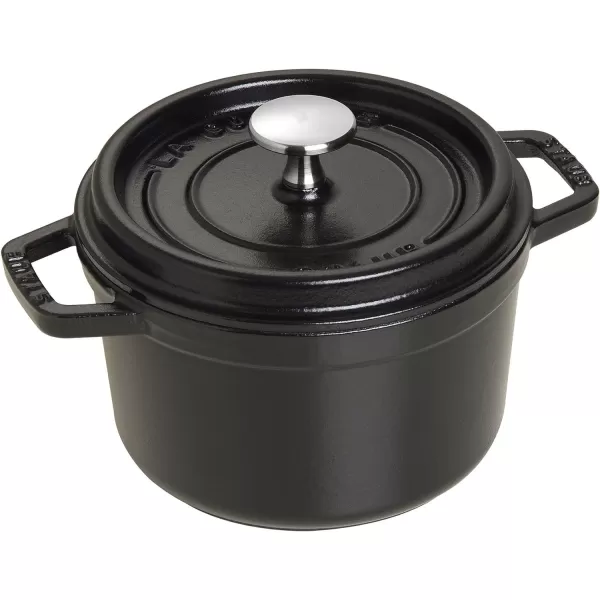 Staub Cast Iron Dutch Oven 5-qt Tall Cocotte, Made in France, Serves 5-6, Matte Black