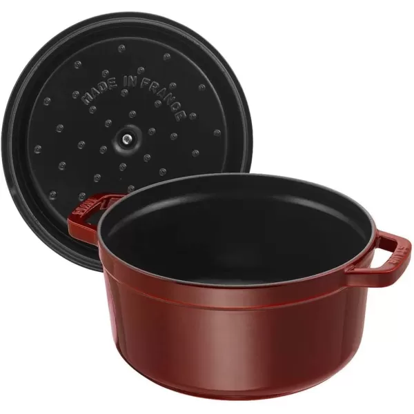 Staub Cast Iron Dutch Oven 5-qt Tall Cocotte, Made in France, Serves 5-6, Matte Black