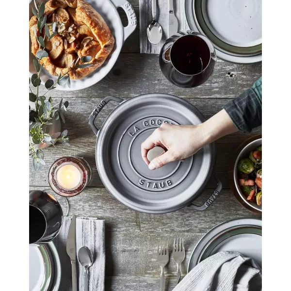 Staub Cast Iron Dutch Oven 5-qt Tall Cocotte, Made in France, Serves 5-6, Matte Black