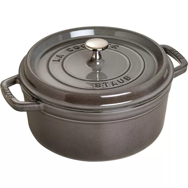 Staub Cast Iron Dutch Oven 5-qt Tall Cocotte, Made in France, Serves 5-6, Matte Black