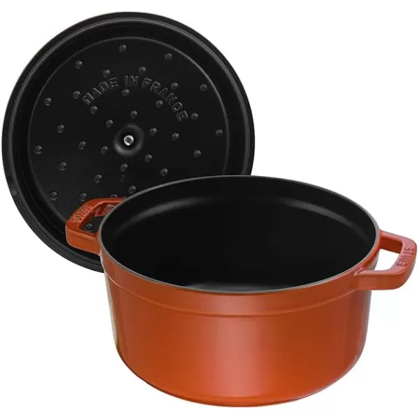 Staub Cast Iron Dutch Oven 5-qt Tall Cocotte, Made in France, Serves 5-6, Matte Black