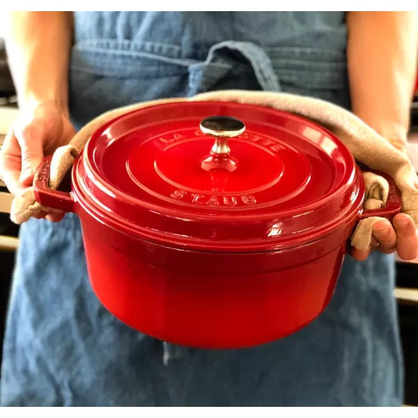 Staub Cast Iron Dutch Oven 5-qt Tall Cocotte, Made in France, Serves 5-6, Matte Black