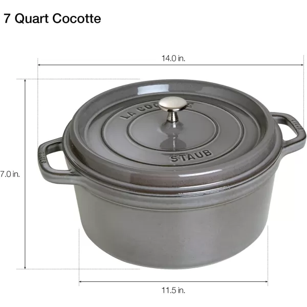 Staub Cast Iron Dutch Oven 5-qt Tall Cocotte, Made in France, Serves 5-6, Matte Black
