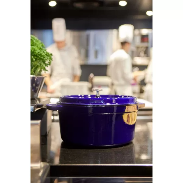 Staub Cast Iron Dutch Oven 5-qt Tall Cocotte, Made in France, Serves 5-6, Matte Black