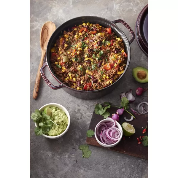 Staub Cast Iron Dutch Oven 5-qt Tall Cocotte, Made in France, Serves 5-6, Matte Black