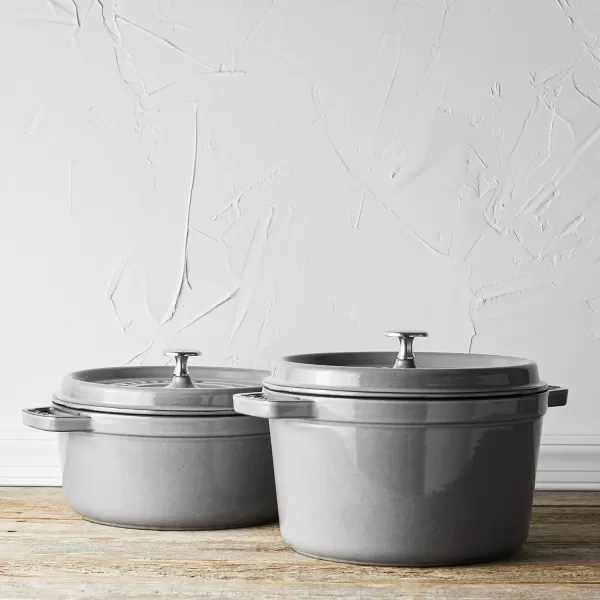 Staub Cast Iron Dutch Oven 5-qt Tall Cocotte, Made in France, Serves 5-6, Matte Black