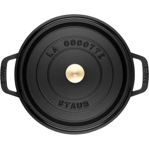 Staub Cast Iron Dutch Oven 5-qt Tall Cocotte, Made in France, Serves 5-6, Matte Black