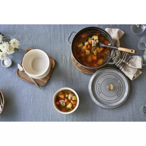 Staub Cast Iron Dutch Oven 5-qt Tall Cocotte, Made in France, Serves 5-6, Matte Black