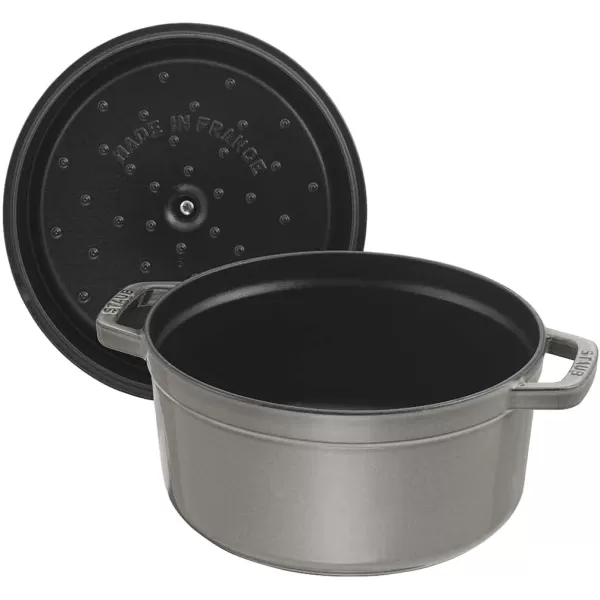 Staub Cast Iron Dutch Oven 5-qt Tall Cocotte, Made in France, Serves 5-6, Matte Black