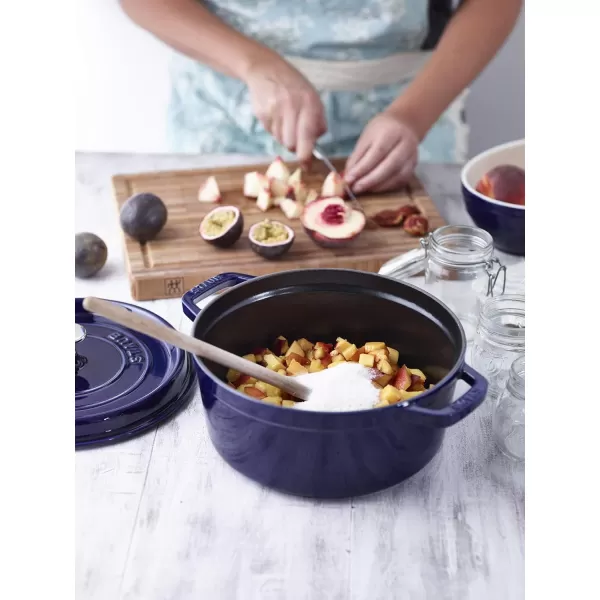 Staub Cast Iron Dutch Oven 5-qt Tall Cocotte, Made in France, Serves 5-6, Matte Black