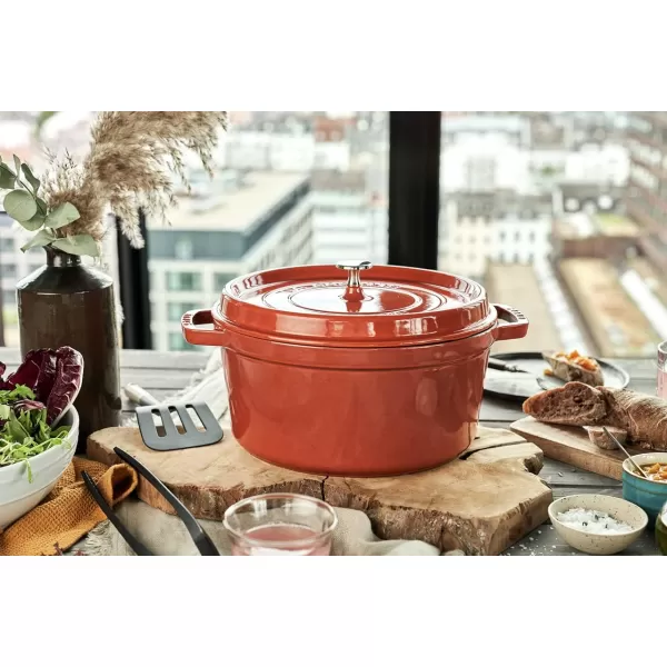 Staub Cast Iron Dutch Oven 5-qt Tall Cocotte, Made in France, Serves 5-6, Matte Black