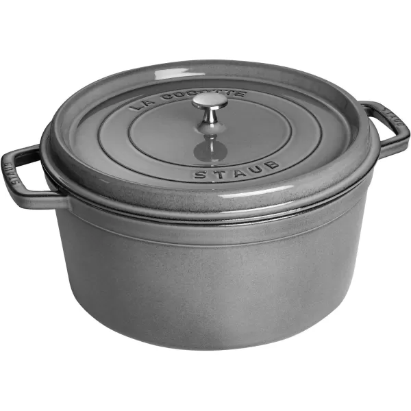 Staub Cast Iron Dutch Oven 5-qt Tall Cocotte, Made in France, Serves 5-6, Matte Black