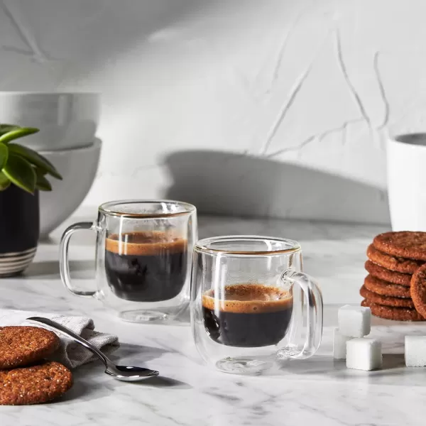 ZWILLING Glass J.A. Henckels Espresso Mug Set, White 2 Count 