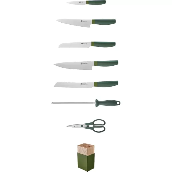ZWILLING Now S Knife Block Set, 8-pc, Lime Green