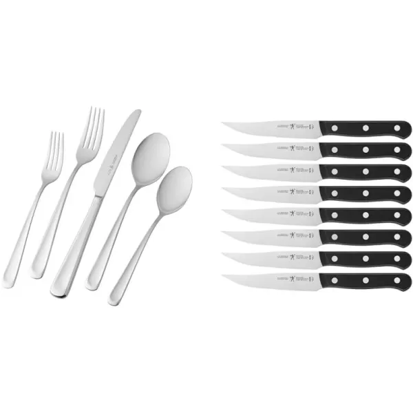 Henckels Silvano 45-pc 18/10 Stainless Steel Flatware Set, Silver