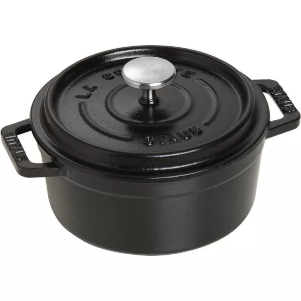 Staub Cast Iron Dutch Oven 5-qt Tall Cocotte, Made in France, Serves 5-6, Matte Black