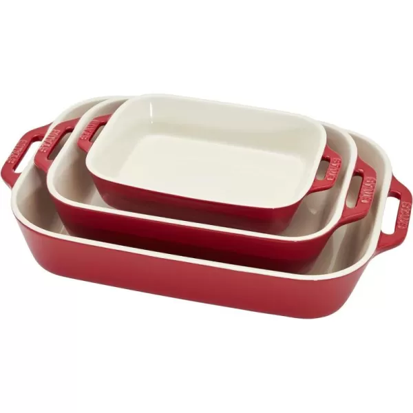 Staub Ceramic Baking Dish Set, 3pc, Rustic Turquoise