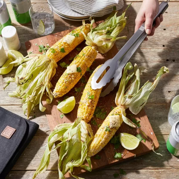 ZWILLING BBQ+ 16.5-inch Grill Tongs, BBQ accessories, Stainless Steel Metal Tongs, Dishwasher Safe, Perfect for Outdoor Cooking and BBQ Grills