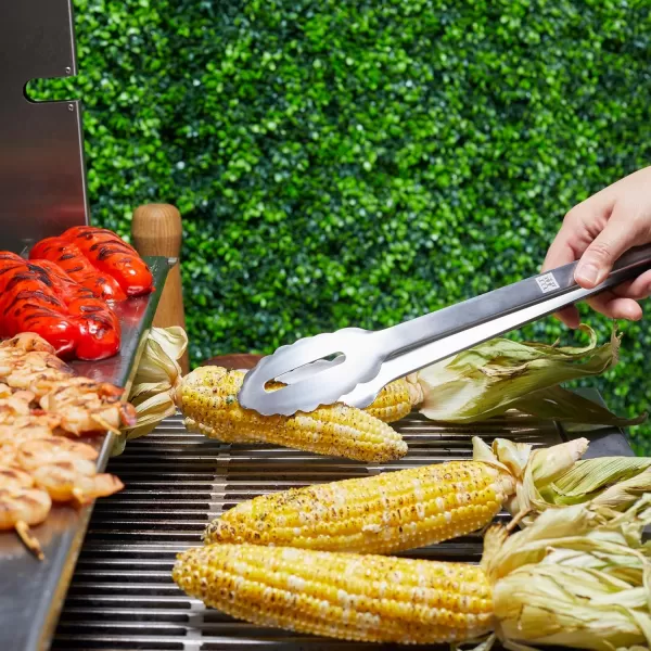 ZWILLING BBQ+ 16.5-inch Grill Tongs, BBQ accessories, Stainless Steel Metal Tongs, Dishwasher Safe, Perfect for Outdoor Cooking and BBQ Grills