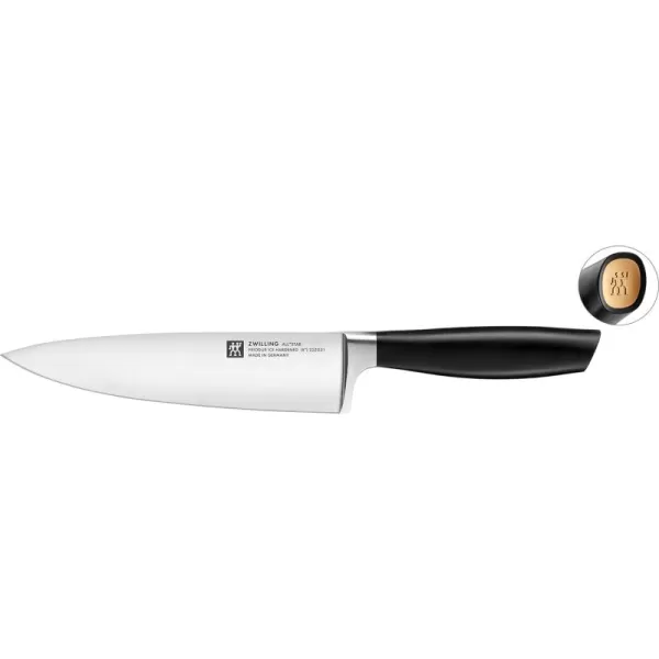 ZWILLING All Star 8-inch Chef Knife, Razor-Sharp German Knife, Made in Company-Owned German Factory with Special Formula Steel perfected for almost 300 Years, Dishwasher Safe, Black End Cap