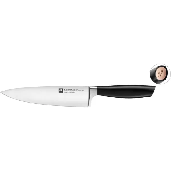 ZWILLING All Star 8-inch Chef Knife, Razor-Sharp German Knife, Made in Company-Owned German Factory with Special Formula Steel perfected for almost 300 Years, Dishwasher Safe, Black End Cap
