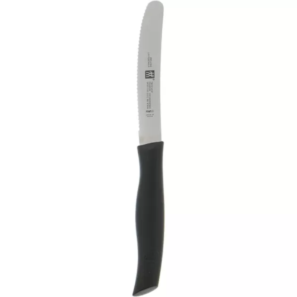 ZWILLING Twin Grip Serrated Utility Knife, 4.5-inch, Black