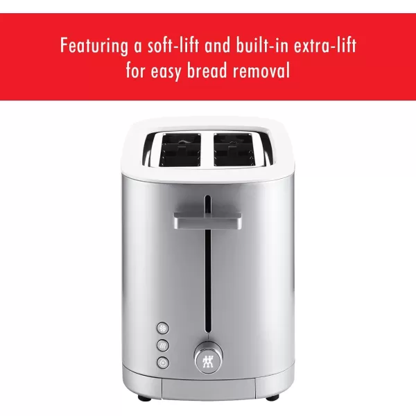 ZWILLING Enfinigy 2 Long Slot Toaster, 4 Slices with Extra Wide 1.5" Slots for Bagels, 7 Toast Settings, Even Toasting, Reheat, Cancel, Defrost, Black