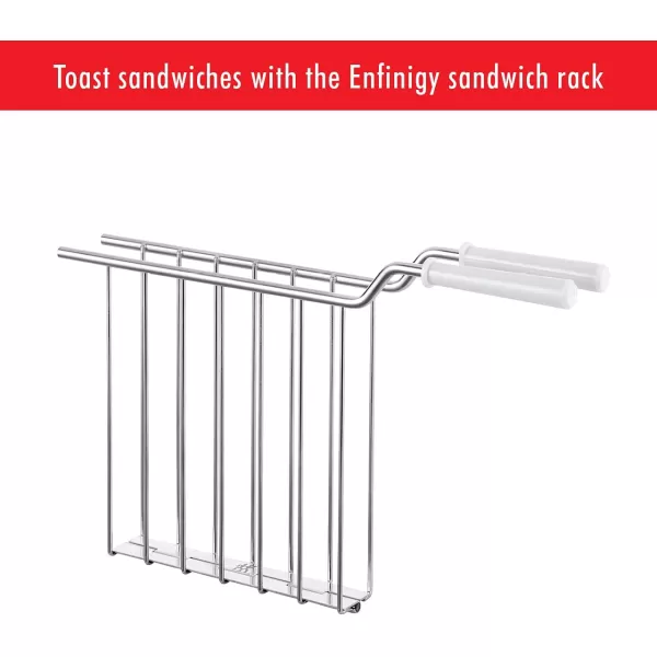 ZWILLING Enfinigy 2 Long Slot Toaster, 4 Slices with Extra Wide 1.5" Slots for Bagels, 7 Toast Settings, Even Toasting, Reheat, Cancel, Defrost, Black