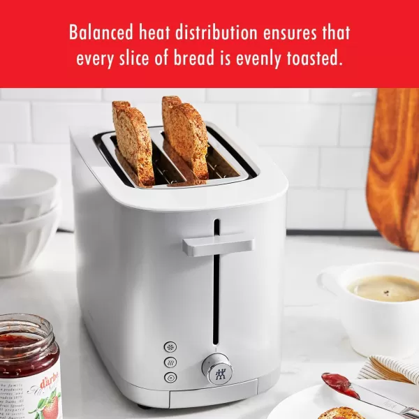 ZWILLING Enfinigy 2 Long Slot Toaster, 4 Slices with Extra Wide 1.5" Slots for Bagels, 7 Toast Settings, Even Toasting, Reheat, Cancel, Defrost, Black