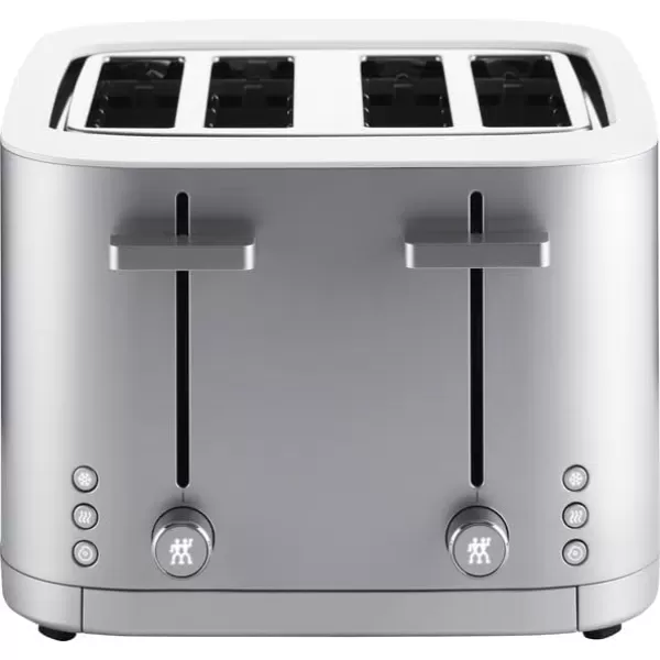 ZWILLING Enfinigy 2 Long Slot Toaster, 4 Slices with Extra Wide 1.5" Slots for Bagels, 7 Toast Settings, Even Toasting, Reheat, Cancel, Defrost, Black