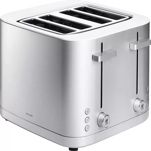 ZWILLING Enfinigy 2 Long Slot Toaster, 4 Slices with Extra Wide 1.5" Slots for Bagels, 7 Toast Settings, Even Toasting, Reheat, Cancel, Defrost, Black