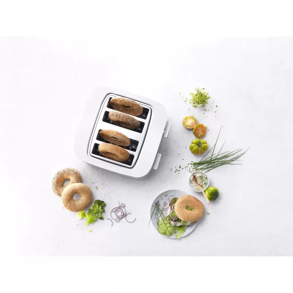 ZWILLING Enfinigy 2 Long Slot Toaster, 4 Slices with Extra Wide 1.5" Slots for Bagels, 7 Toast Settings, Even Toasting, Reheat, Cancel, Defrost, Black