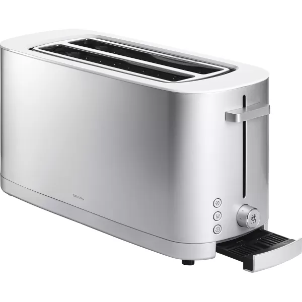 ZWILLING Enfinigy 2 Long Slot Toaster, 4 Slices with Extra Wide 1.5" Slots for Bagels, 7 Toast Settings, Even Toasting, Reheat, Cancel, Defrost, Black