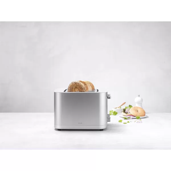 ZWILLING Enfinigy 2 Long Slot Toaster, 4 Slices with Extra Wide 1.5" Slots for Bagels, 7 Toast Settings, Even Toasting, Reheat, Cancel, Defrost, Black