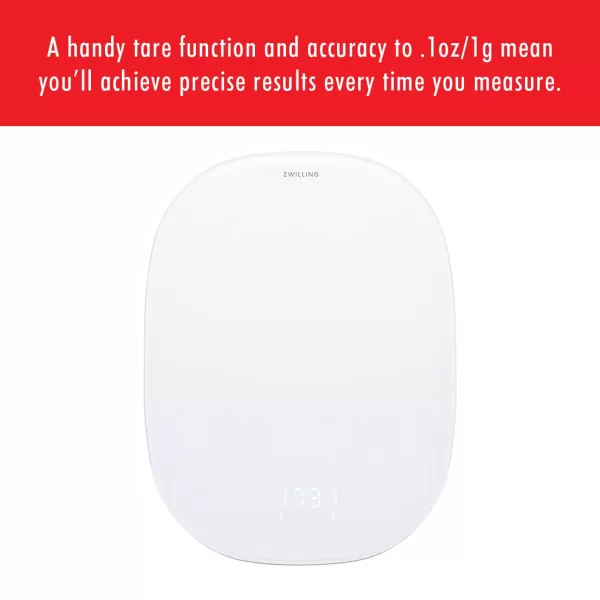 ZWILLING Enfinigy Digital Kitchen Food Scale, Max weight 22lbs, Grams &amp; Ounces, .1-gram Accuracy, Rose
