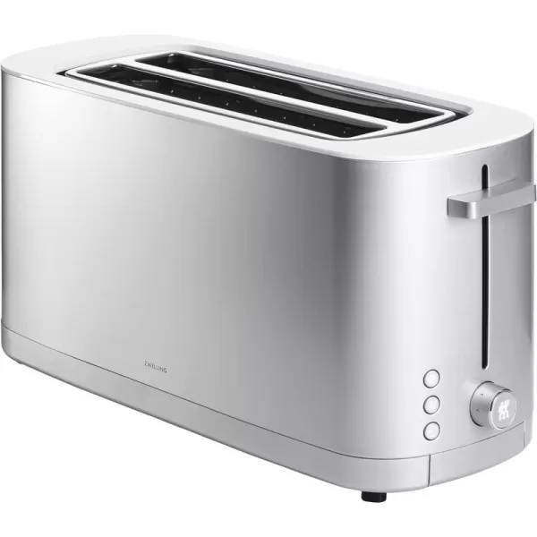 ZWILLING Enfinigy 2 Long Slot Toaster, 4 Slices with Extra Wide 1.5" Slots for Bagels, 7 Toast Settings, Even Toasting, Reheat, Cancel, Defrost, Black