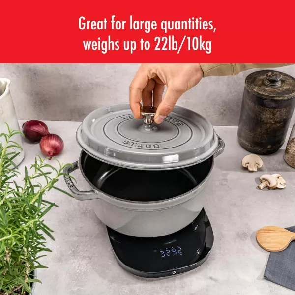 ZWILLING Enfinigy 2-in-1 Digital Kitchen Food Scale, Wireless Charging Station, Max weight 22lbs, Grams &amp; Ounces, .1-gram Accuracy, White