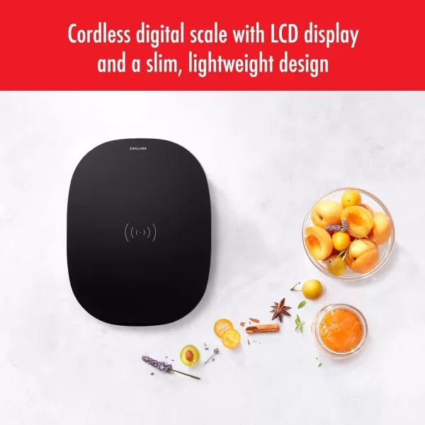 ZWILLING Enfinigy 2-in-1 Digital Kitchen Food Scale, Wireless Charging Station, Max weight 22lbs, Grams &amp; Ounces, .1-gram Accuracy, White