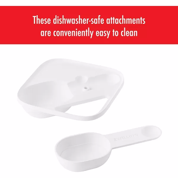 ZWILLING Fresh &amp; Save CUBE 4-in-1 Multifunctional Insert with Integrated Dual-Sided Measuring Spoon, Pour Spout, and Leveler, BPA-Free Plastic, Small, White