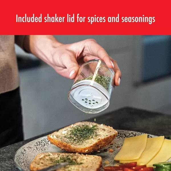 ZWILLING Fresh &amp; Save CUBE 4-in-1 Multifunctional Insert with Integrated Dual-Sided Measuring Spoon, Pour Spout, and Leveler, BPA-Free Plastic, Small, White