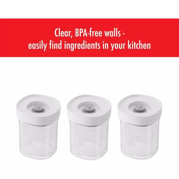 ZWILLING Fresh &amp; Save CUBE 4-in-1 Multifunctional Insert with Integrated Dual-Sided Measuring Spoon, Pour Spout, and Leveler, BPA-Free Plastic, Small, White